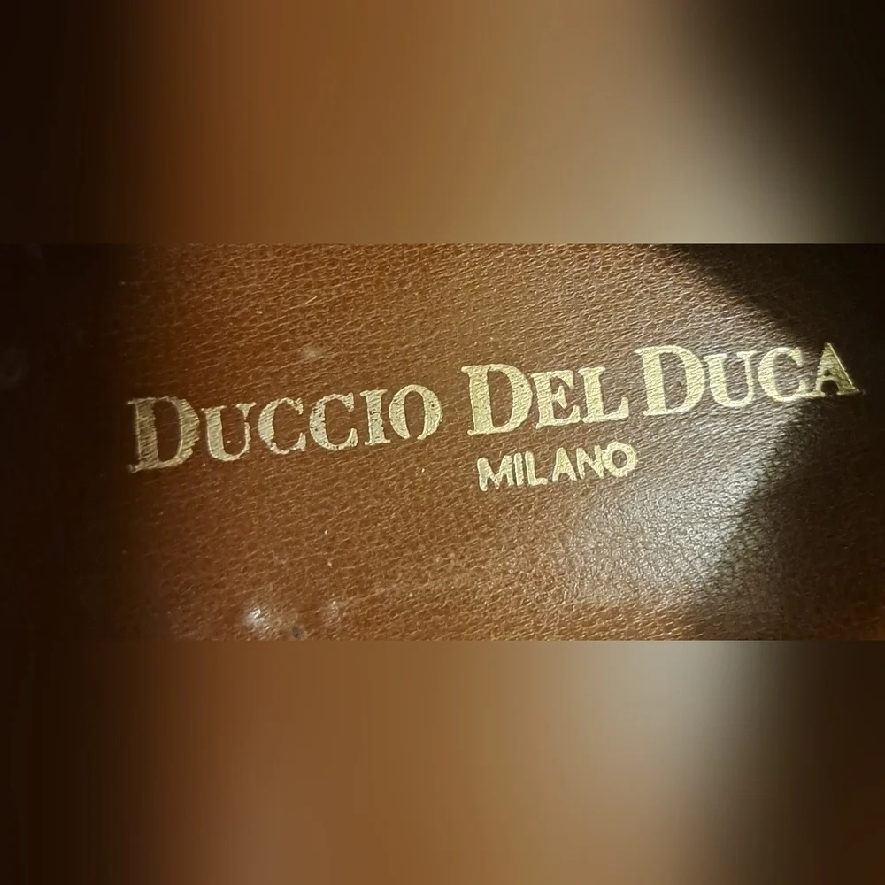 Vintage Duccio Del Duca Black Leather Business Casual Work Loafer Shoe SZ 9